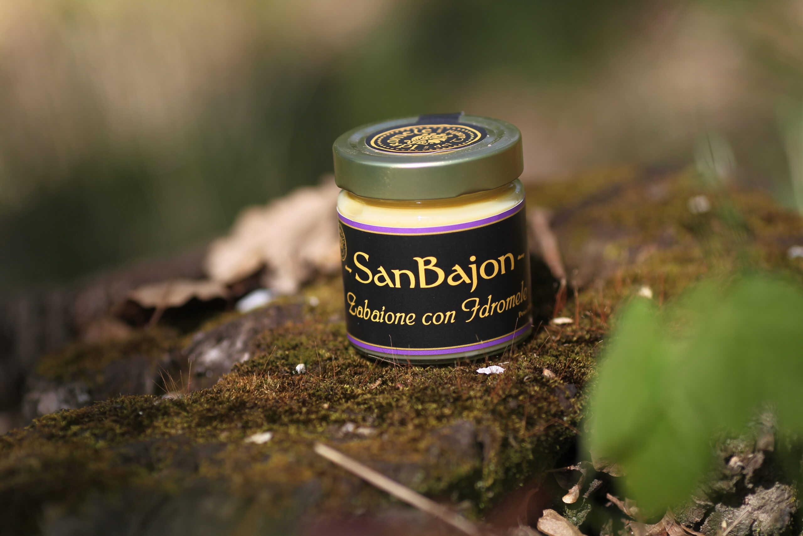 Vasetto di SanBajon, zabaione all'idromele di Idromele dei Taurini su un tronco di albero